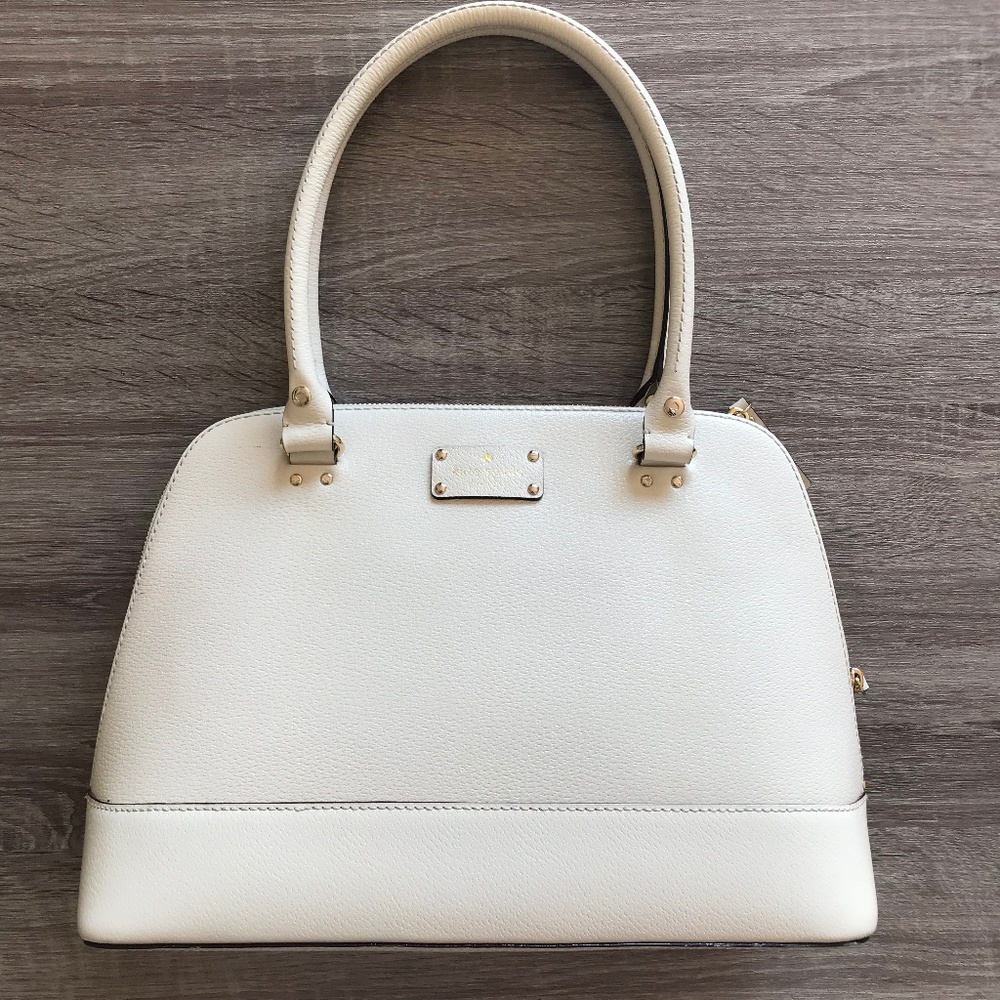 Kate Spade Cameron Street Ivory Satchel Purse with dust bag.